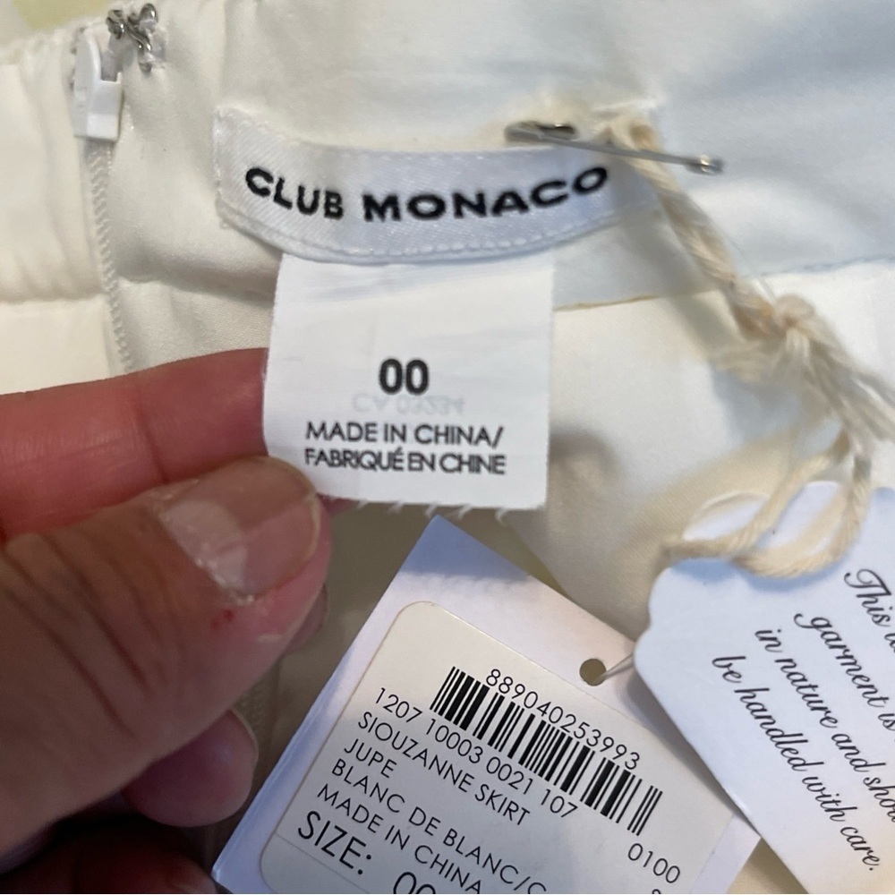 CLUB MONACO Elegant White Skirt size 00 NTG - Picture 6 of 14